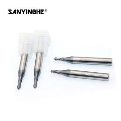 HRC68 Solid Carbide End Mills Ballnose Cutter 2 Flute Round Nose End Mill CNC Milling Cutter For Stainless Steel